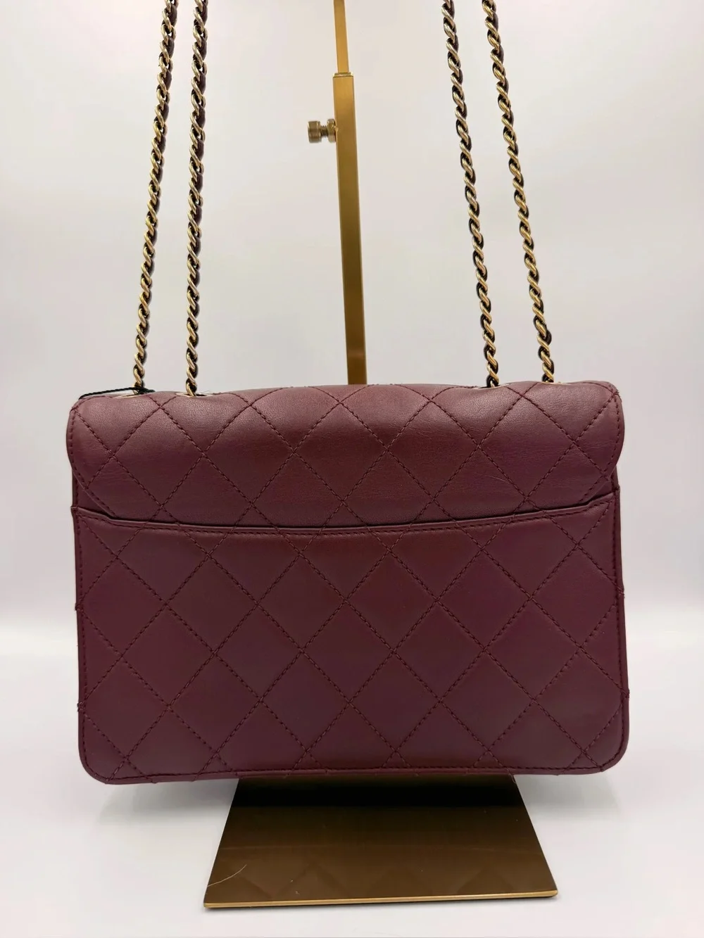 Chanel Beauty Lock Quilted Flap — Burgundy